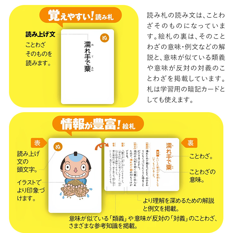 学研 ことわざかるた 知育玩具 カルタ カードゲーム 国語 知育 玩具 おもちゃ 学習 教材 教具 遊具 教育 勉強 子供 子ども こども キッズ 男の子 女の子 幼稚園 小学校 園児 幼児 小学生 室内 誕生日 クリスマス プレゼント ギフト Ed