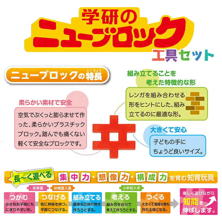 学研 ニューブロック 工具セット 知育玩具 3歳 4歳 5歳 ブロック